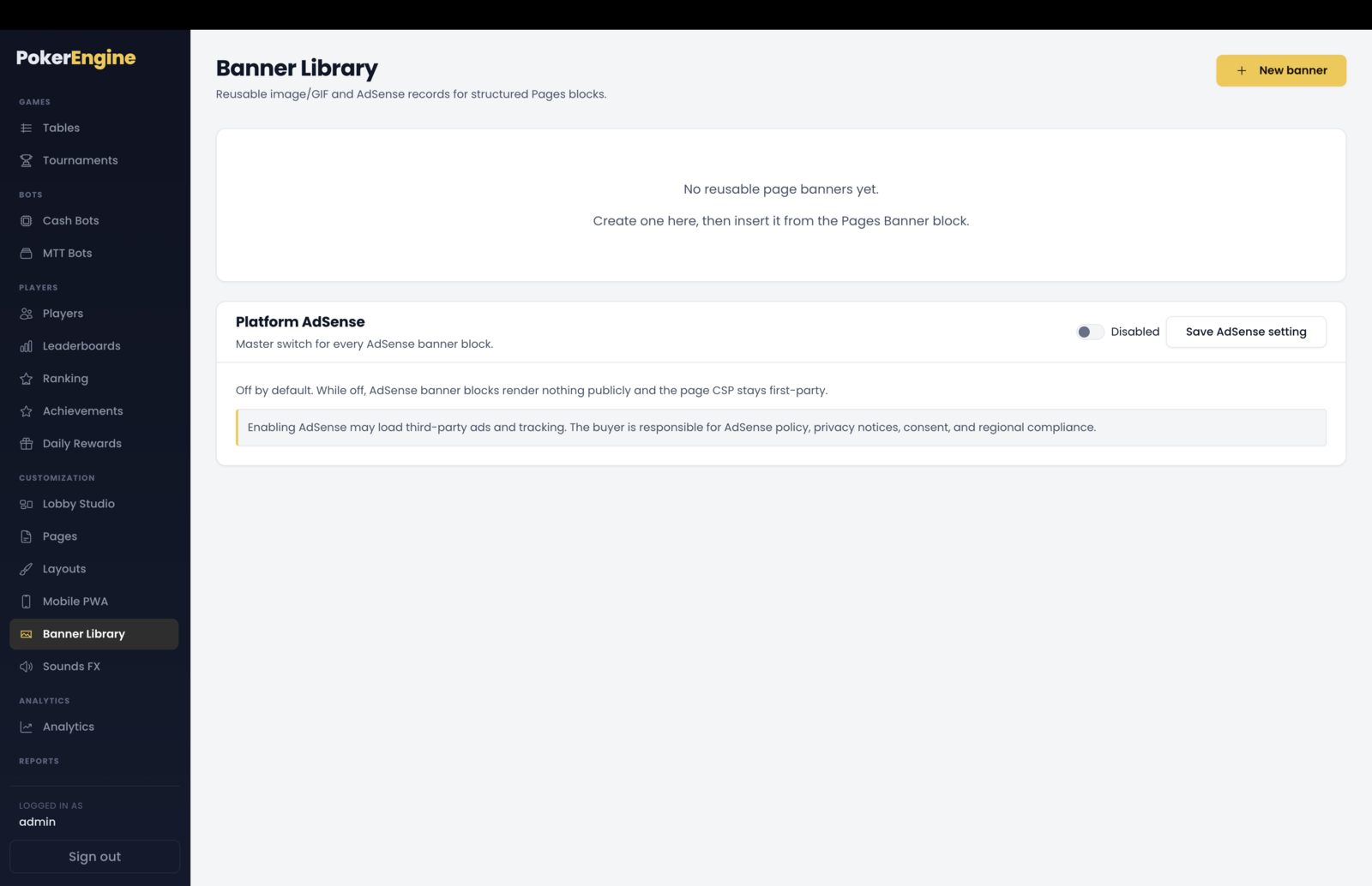 Banner library