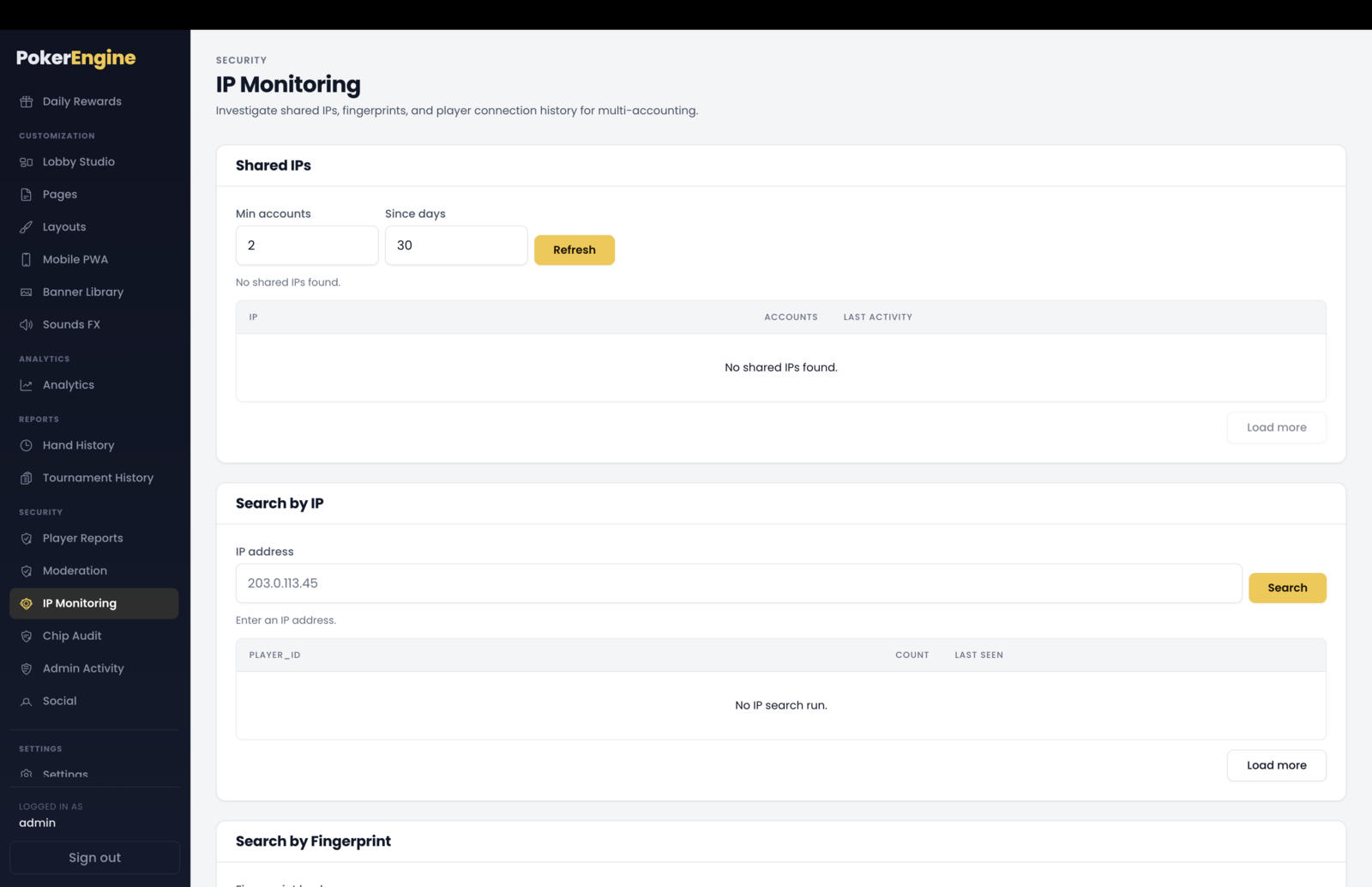 IP monitoring